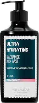 THE LOVE CO. Ultra Hydrating With Niacinamide Body Wash | Enriched with Niacinamide & Grapefruit | Targets Acne, Dark Spots & Rough Skin | Sulphate-Free, Unisex | Active Skincare | 250ml
