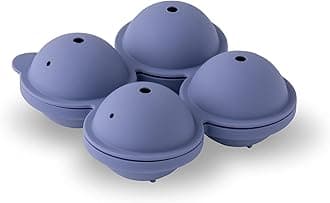 W&P Peak Silicone Sphere Ice Mold w/ Cover | Charcoal | Easy to Remove | Round Cocktail Whiskey Drink Ice Maker | Food Grade Premium Silicone | Dishwasher Safe, BPA Free