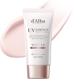 d'alba Piedmont Italian White Truffle Waterfull Tone-Up Sunscreen, Vegan Skincare, Tinted Moisturizer With Spf 50+ Pa++++, Glowy Sunscreen For Sensitive Skin - 50ml