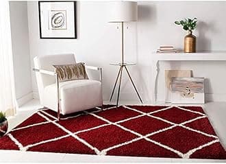 ZBLER Carpet Shaggy Super Soft Carpet for Home & Living Room (7x10 feet, Red Box)