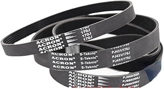 MYruN V-Belt Treadmill Belt Drive Belt 230J/PJ584 240J/PJ610 3/5Ribs Rubber Multi Groove Belt Multi Wedge Treadmill Motor Bike Fitness MYruN (Size : 230J-PJ584, Style : 1PC_12RIBS)