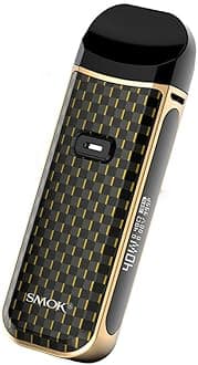 SMOKNord 2, E Cigarette Vape Starter Kit, 40W 1500mAh, 2ml Airflow Control Vaping, 0.69inch OLED screen, USB-C Fast Charging, Using RPM and Nord Coils, No Nicotine, Gold