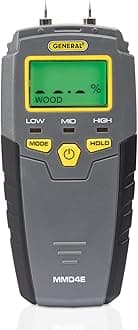 General Tools Moisture Meter, Pin Type, Digital LCD (MMD4E)