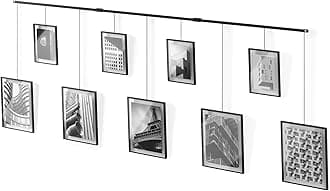 Uumbra Photo Frame, Exhibit, Multi-Frame, Set of 9, 6-Thread, 2L Version, Wall Hanging, Photo Frame, Hanging, Display, Stylish, Interior, Stylish, Gift, Black