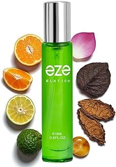 Eze Perfume Elation Perfume For Men - 18ml | Premium Long Lasting Fragrance with Bergamot, Mandarin, Sandalwood & a Premium Blend of Herbs, Florals & Woods | Bold Masculine Scent | Luxury Gift for Him