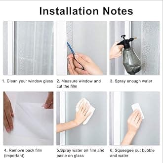 Acmore Stained Glass Church Style Decorative Privacy Window Film Static Cling No Adhesive Heat Control Glass Sticker for Home Office W19.7 x H59.1(50x150cm)