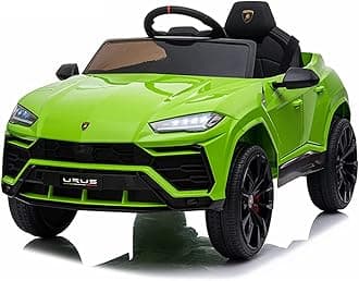 12V Kids Ride On Car Licensed Lamborghini Urus Electric Car for Kids Vehicle Toy/Parent Remote Control, USB Port, AUX, Spring Suspension, Opening Door, LED Light, Green