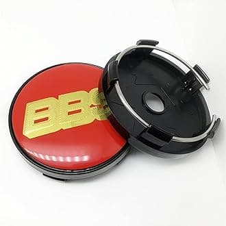 Aamron Hub Centre Caps for BBS Wheel Center Caps&Waterproof 4Pcs 56mm, Dustproof Hubcaps for Rims, Car Styling Accessories,H, normal