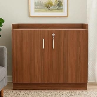 GRATUS Wooden Shoe Rack with Door and Lock | Premium Engineered Wood Shoe Stand with German Hardware | 3 Spacious Compartments | Top Storage Shelf | DIY Installation | Shoe Rack for 20 to 25 Pairs