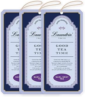 Laundrin Paper Fragrance Earl Grey Tea, 3pk - Closet Freshener - Closet Deodorizer Odor Eliminator - Sachets for Drawers and Closets - Drawer Fresheners for Clothes - Fresh Scents Sachet Packets