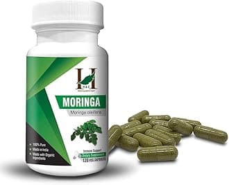 H&C Moringa Capsules (Moringa Oleifera) - 900mg per Serving, 120 Vegan Capsules | Rich Super Food Supplement