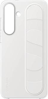 SAMSUNG Galaxy S25 FE Standing Grip Phone Case, Protective Cover with Stand, Hands Free, Secure Grip, Soft, Comfortable Design, US Version, White