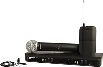 BLX1288/CVL Wireless Microphone System - 14-Hour Battery Life, 300 ft Range, UHF | Includes Handheld & Lavalier Mics, Dual Channel Receiver | H10 Band (BLX1288/CVL-H10)