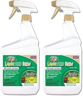 Bonide Captain Jack's Lawnweed Brew, 32 oz Ready-to-Use Spray, Fast-Acting Formula Controls Weeds, Moss, Algae, Lichens & Disease (Pack of 2)