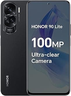 HONOR 90 Lite Smartphone 5G with 100MP Triple Camera, 8+256GB, 6,7” 90Hz Display, 4500mAh, Dual SIM, Android 13, Midnight Black