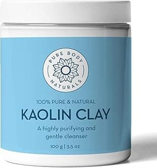 Pure Body Naturals Kaolin Clay Powder, 100 g - Perfect for Natural DIY Skin Cleansers, Masks and Scrubs