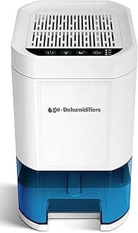 GW® Dehumidifier for Home Damp 1000ML – Ultra Quiet Dehumidifier for Bedroom & Bathroom Use – Sleep Mode, 6 Timer Settings, Auto Off, Energy Efficient, Compact & Easy to Move
