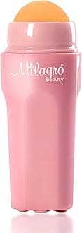 Milagro Beauty Oil Absorbing Volcanic Face Roller, Reusable Facial Skincare Tool for At-Home & On-the-go Oily Skin Care Mini Massage (Pink)