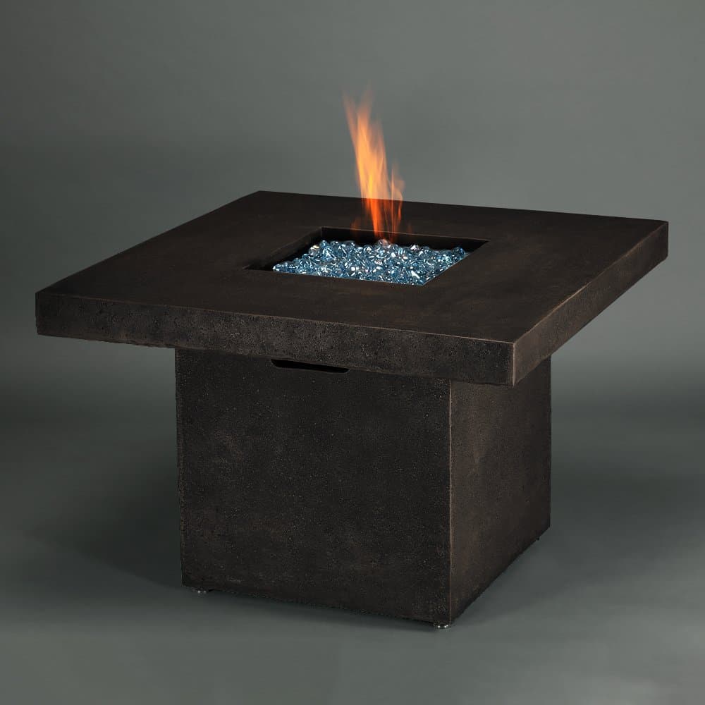 Brixton Square Propane Fire Table - Urban Brown