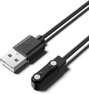 Smart Watch Universal Charger Magnetic, Smartwatch Accessories 2 Pin Magnetic Suction Charger for Smart watch/Fitness Tracker, Cable contact pin spacing Compatible 7.62mm(1 Pack)