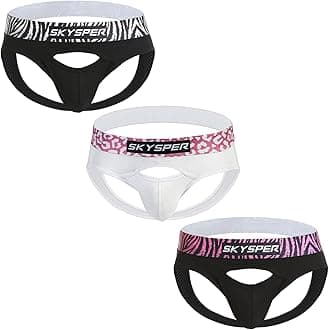 SKYSPER Men's Jockstrap Breathable Mesh 2pcs 3pcs 4pcs Jock Strap Male Underwear, Athletic Supporters for Men