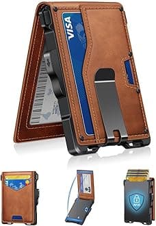 GHUKY Wallet for Men, Minimalist Slim Mens Wallet with Money Clip, RFID Block...