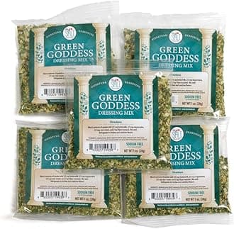 - MySALT Green Goddess Salad Dressing Mix – 5 Pack – Sodium-Free Dry Mix, Low Sodium Dressing – Creamy Ranch-Caesar Flavor Blend