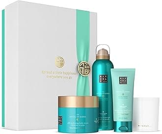 RITUALS Gift Box The Ritual of Karma, L, Gift Set Consisting of 4 Body Care Products with Lotus and White Tea, Rich and Soothing