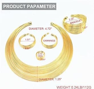 African Choker Collars Necklace,Snap Egypt Punk Gothic Chunky Alloy Bib Statement Necklaces Set for Women