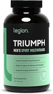 – LEGION Triumph Daily Sport Multivitamin Supplement - Vitamins and Minerals for Athletes Helps with Energy for Sports & Bodybuilding Workouts - 240 Capsules, 30 Servings (Men)