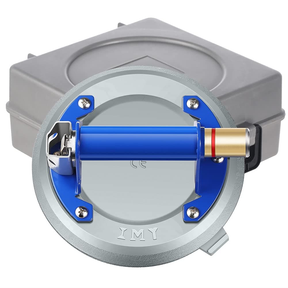 8" Metal Handle Glass Suction Cup for Rough Textured Surface, Vacuum Suction Glass Lifter for Granite Lifting&Window Replacement, 240lbs Load Capacity, Free Case