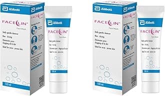 Faceclin Face Wash Daily gentle cleanser,non drying,Eliminates pore-clogging oil and dirt,ideal for Acne-prone skin for women & men 100ml (Pack of 2)