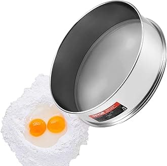 VEVOR Flour Sieve, 80 Mesh Strainer, 304 Stainless Steel Fine Mesh, Dia. 12.6", "Sifter for Baking, 5 Sizes Mesh hole for Mungbean, Rice, Flour, Pearl Powder