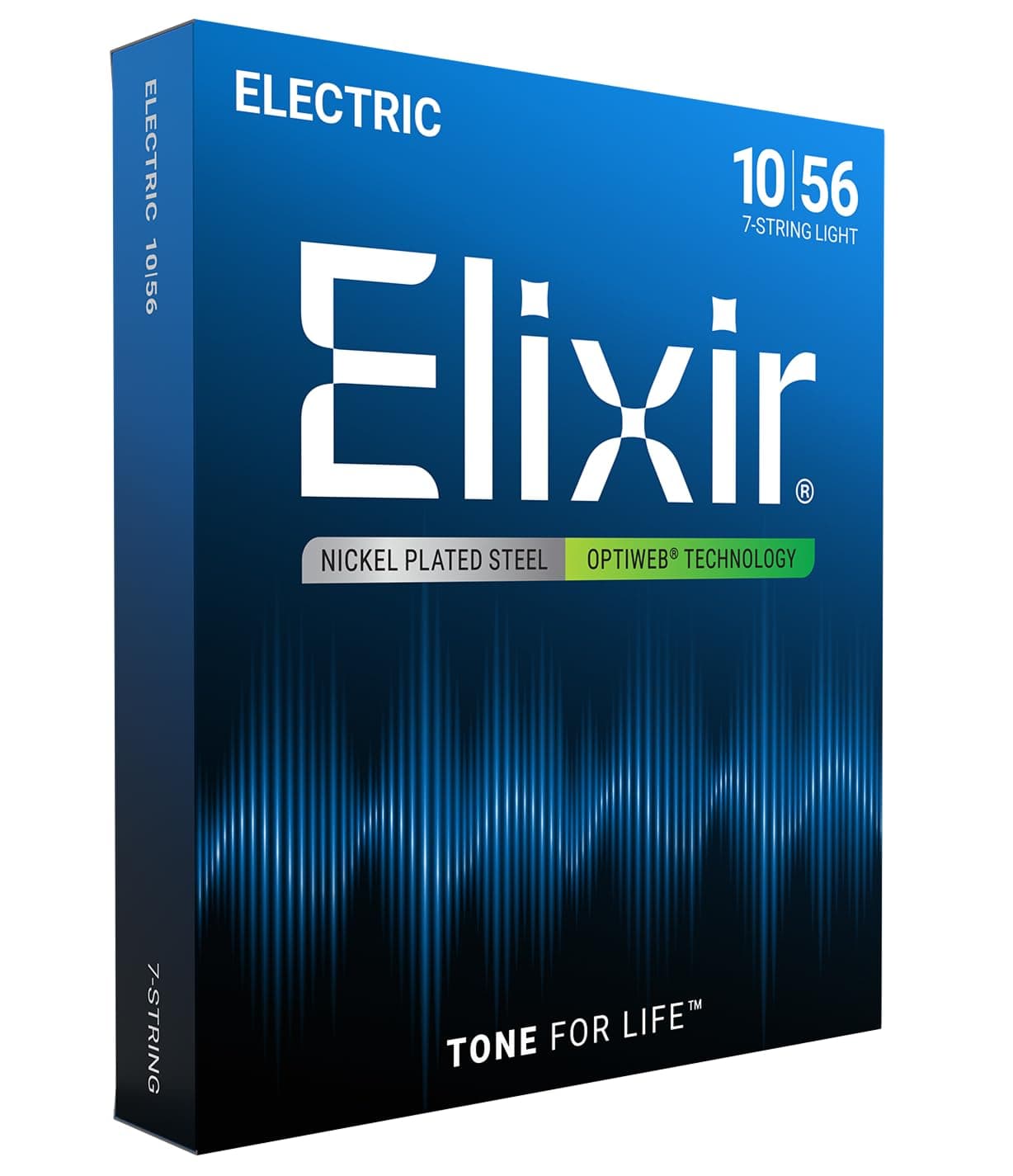 Elixir® Strings 7-string Electric Guitar Strings with OPTIWEB® Coating, Light (.010-.056)