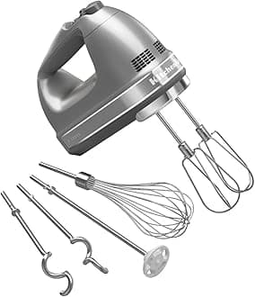 KHM926CU 9-Speed Digital Hand Mixer with Turbo Beater II Accessories and Pro Whisk - Contour Silver