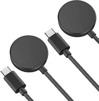 2 Pack for Samsung Galaxy Watch Charger Compatible with Galaxy Watch 8/8 Classic/7/Ultra/6/6 Classic/5/5 Pro/4/4 Classic/3/Active 2/Active USB-C Magnetic Charging Dock Accessories 3.3FT