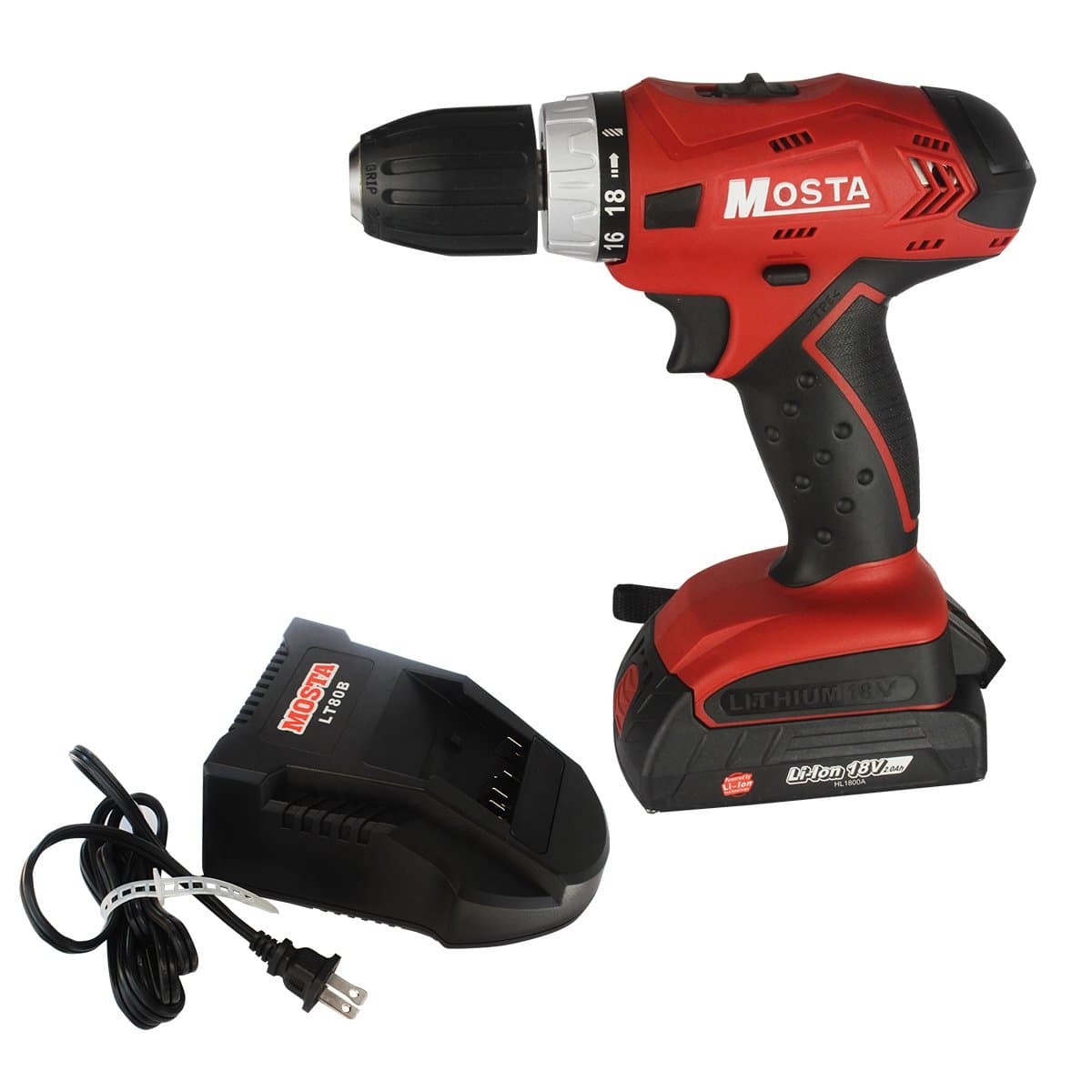 Mosta Cordless Drill/Driver 18V Lithium-Ion-LT18SB2A Kit with One Battery