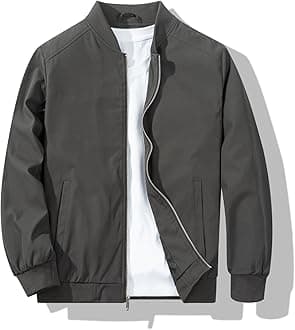 Men’s Bomber Jacket, Stylish, Casual, Lightweight Windbreaker for Spring and Fall