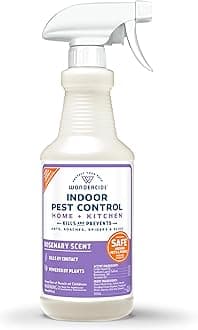 Indoor Pest Control Spray for Home and Kitchen - Ant, Roach, Spider, Fly, Flea, Bug Killer and Insect Repellent - with Natural Essential Oils - Pet and Family Safe — Rosemary 16 oz