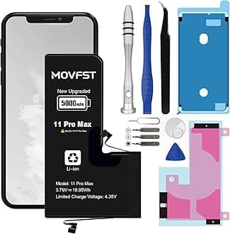 Replacement Battery for iPhone 11 Pro Max,5000mAh Li-ion Polymer High Capacity Battery Fit for iPhone 11 Pro Max Model A2218 A2161 A2220 with Repair Tools