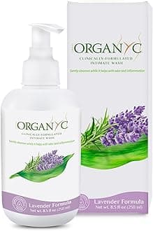 Organyc Feminine Intimate Wash for Sensitive Skin, 250 ml, pH-Balanced Cleanser with Organic Lavender & Botanical Extracts