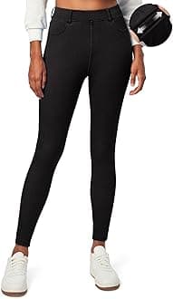 IUGA Jeggings for Women Tummy Control Stretchy Jeans for Women High Waisted Pull on Skinny Jean Leggings with Pockets Trendy