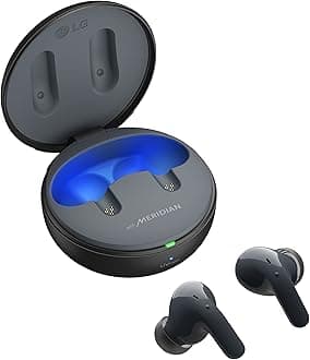 LG Tone Free T60Q - Hybrid Active Noise Cancelling True Wireless Bluetooth Uvnano+ Earbuds