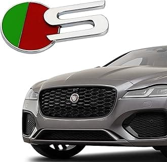 R-Dynamic Sports 3D Badge,Car Body Trunk Fender Front Grille R-Sport R S Emblem Logo Sticker,Special Vechicle Symbol Compatible with Jagvar Accessories(Sports Chrome Grille)
