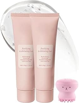 Facial Exfoliating Gel,Purifying Exfoliating Gel,Exfoliat-ing Face Wash Scrub,Gentle Exfoliat-ing G-el for Face,Hand,Leg,Deep Pore Cleansing Facial Exfoliator,Suitable for All Skin Types