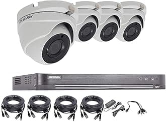 HIKVISION 5MP CCTV SECURITY SYSTEM 4K DVR 4CH 1TB H.265+ HIK 5 MP CAMERA OUTDOOR NIGHT VISION KIT UK SELLER DS-7204HUHI-K1