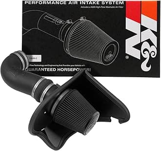 K&N Cold Air Intake System: Dry-Flow Air Filter, Increase Performance & Acceleration: Compatible with 2016-2024 CHEVROLET: Camaro SS, 30-3092