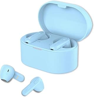 PHILIPS True Wireless Earbuds, TWS Bluetooth 5.3 Headphones, 13mm Drivers, AI Mic for Clear Calls, IPX4 Waterproof, 15 Hours Playtime, Compatible w/iPhone Android & Bluetooth Devices, TAT1138 Blue