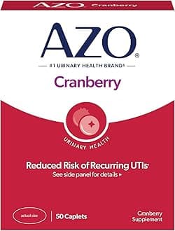 Cranberry Pills for Urinary Tract Health for Women and Men, Adult Cranberry Supplement, Sugar-free, Non-GMO, 50 Caplets