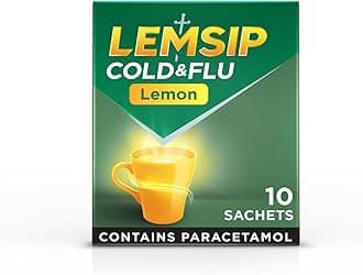 Lemsip Original Strength Cold + Flu Lemon Hot Drink 10 sachets